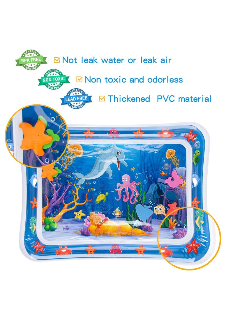 Rock Pow Tummy Time Water Mat Inflatable Tummy Time Water Play Mat for Babies, Infants and Toddlers 3 to 12 Months Promote Development Toys Baby Gifts  - Image 5