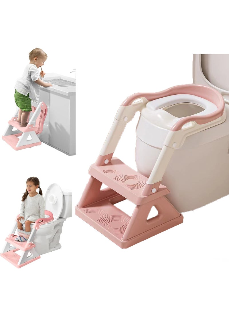 2 In 1 Potty Training Seat & Toddler Step Stool Ultimate Stability Toddler Toilet Seat Adjustable Step And Seat Height Potty Seats For Toddlers Boys Girls Anti-Slip Padsurinal Splash Guard - pnsku/N70104981V/45/_/1725176074/83ae83d6-b1ce-4234-9323-32d39c1559bb