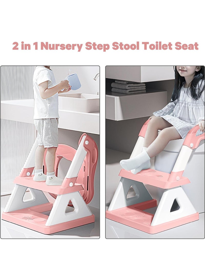 2 In 1 Potty Training Seat & Toddler Step Stool Ultimate Stability Toddler Toilet Seat Adjustable Step And Seat Height Potty Seats For Toddlers Boys Girls Anti-Slip Padsurinal Splash Guard - pnsku/N70104981V/45/_/1725176077/d482f734-d07d-47db-94be-9c94268b86c6