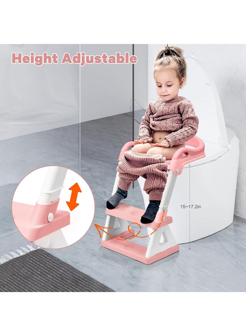 2 In 1 Potty Training Seat & Toddler Step Stool Ultimate Stability Toddler Toilet Seat Adjustable Step And Seat Height Potty Seats For Toddlers Boys Girls Anti-Slip Padsurinal Splash Guard - pnsku/N70104981V/45/_/1725176078/24819918-ad56-4aa4-80d8-11b9640ab274