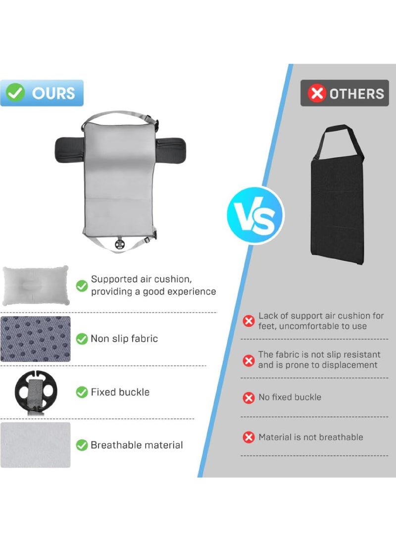 روك بو سرير سفر طائرة للأطفال سرير ممتد لمقعد الطائرة للأطفال مقعد سفر قابل للنفخ مسند قدم طائرة محمول سرير سفر طائرة - Image 4