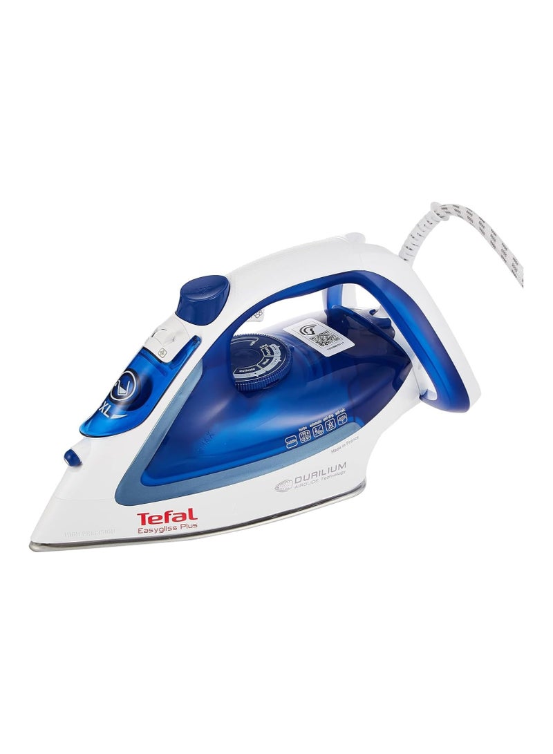 تيفال Easygliss Plus Steam Iron 270 ml 2400 W FV5715E0 Blue/White  - Image 1