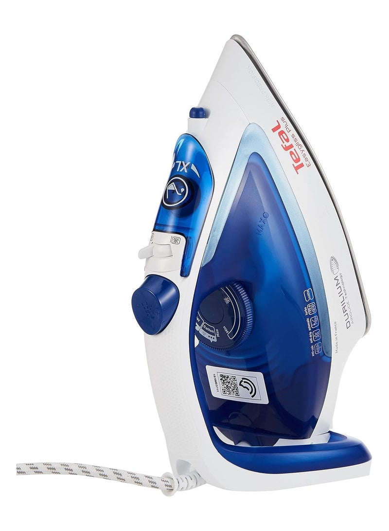 تيفال Easygliss Plus Steam Iron 270 ml 2400 W FV5715E0 Blue/White  - Image 4