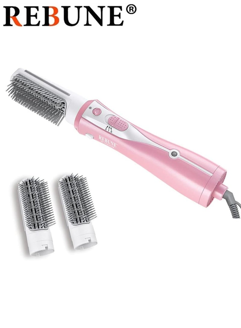 ريبون Original RE-2078-2 Pink Electric Hair Styler Brush With 2 Attachment 1200W UAE Plug  - Image 1