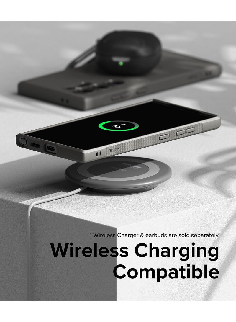 Ringke Onyx Compatible with Samsung S24 Ultra 5G (2024) Case Enhanced Grip Tough Flexible TPU Shockproof Rugged TPU Bumper Drop Protection Phone Cover Gray - Image 2