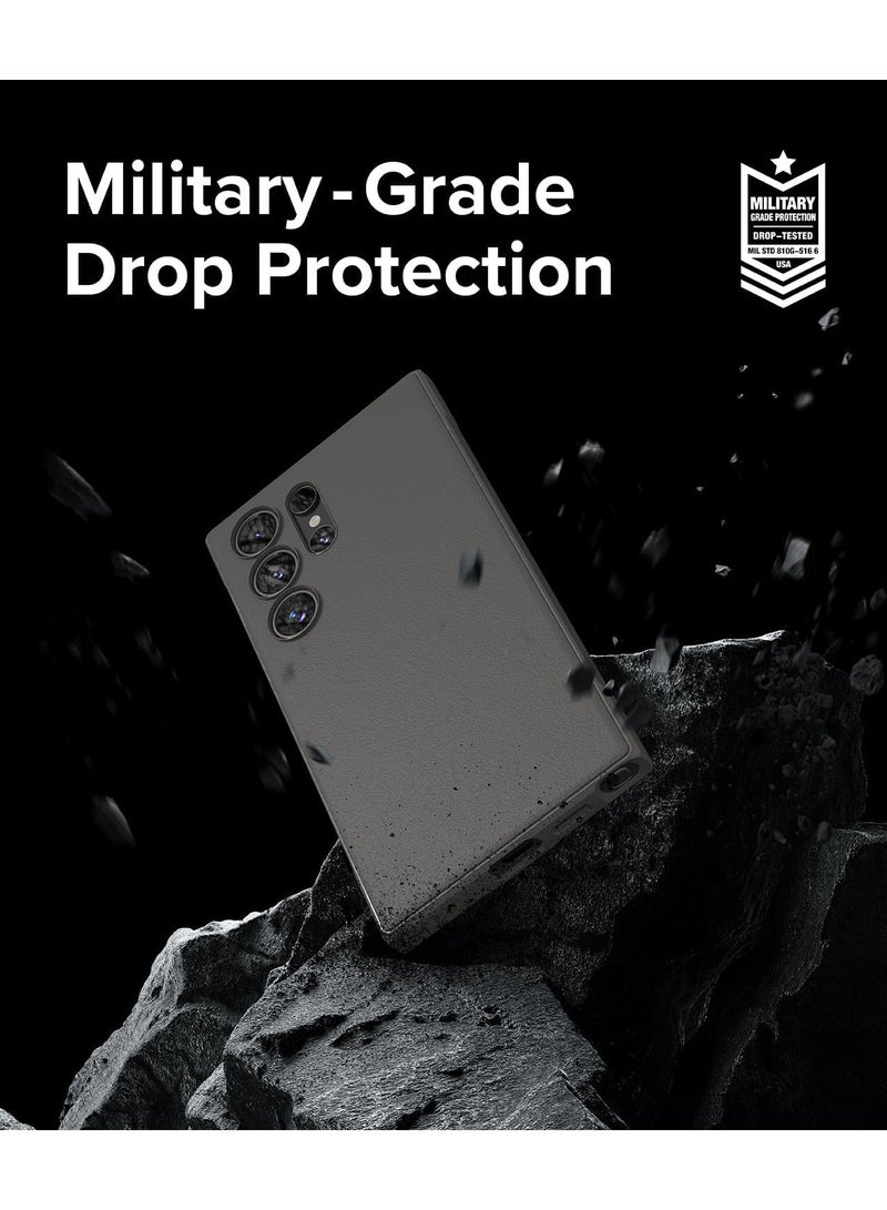 Ringke Onyx Compatible with Samsung S24 Ultra 5G (2024) Case Enhanced Grip Tough Flexible TPU Shockproof Rugged TPU Bumper Drop Protection Phone Cover Gray - Image 4