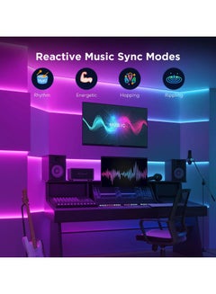 Govee LED Strip Light S, RGBICW Technology, 64+ Scene Modes, Smart App Control, Transparent Protective Epoxy Coating, IP67 Rated Protection, 5m Length | H612ABD1  - Image 5