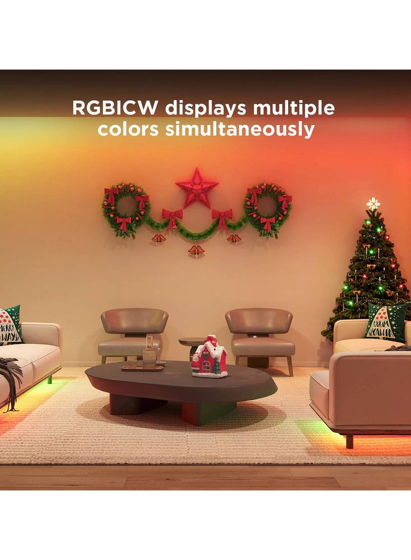 Govee - LED Strip Light S, RGBICW Technology, 64+ Scene Modes, Smart App Control, Transparent Protective Epoxy Coating, IP67 Rated Protection, 5m Length | H612ABD1 - Image 1