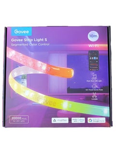 Govee LED Strip Light S, RGBICW Technology, 64+ Scene Modes, Smart App Control, Transparent Protective Epoxy Coating, IP67 Rated Protection, 10m Length | H612CBD1  - Image 1