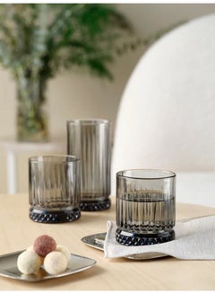 Pasabahce Elysia Double Old Fashion Glass Set 4 Piece 355 ML Black  - Image 2