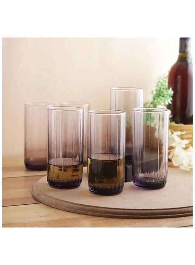 Pasabahce - Leia Highball Glass Set 6 Pcs Purple - Image 1