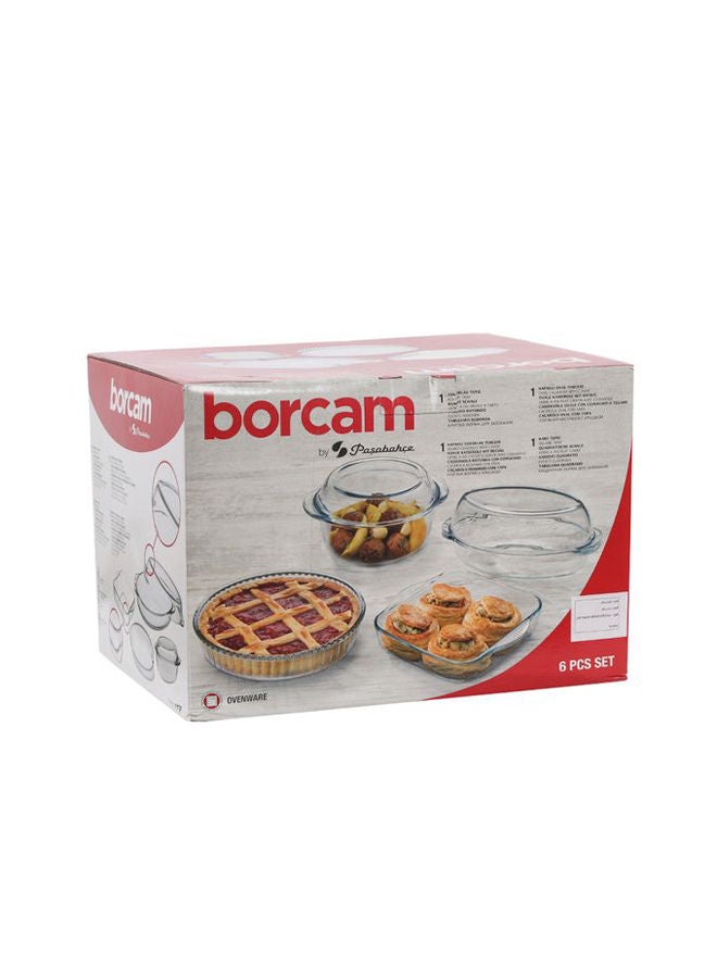 Pasabahce - Borcam Casserole Set Of 6 Clear - Image 1
