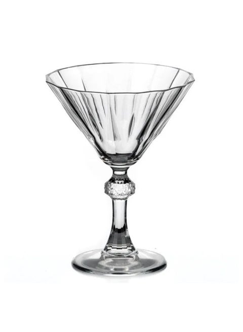 Diamond Martini Glass Set Of 6 Clear