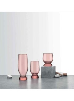 Pasabahce Aquatic Beverage Sets 18 6: 220 cc 7 1/4 oz 6: 7 1/2 6: 12 1/4 Pink 