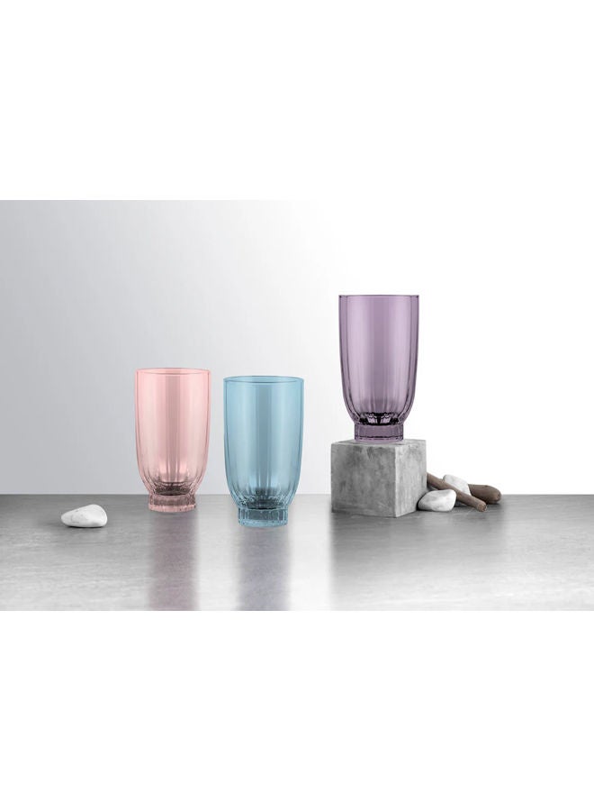 Pasabahce 6 Piece Amore Highball Glass Set 400 cc Purple - Image 3