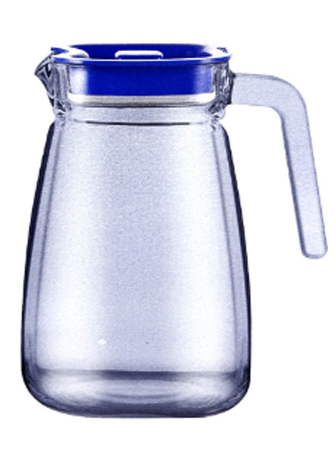 Pasabahce Caree Water Jug With Cover 1800 cc 60 oz Turquoise 