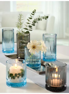 Pasabahce 4 Piece Elysia Double Old Fashion Glass Set Turquoise  - Image 2