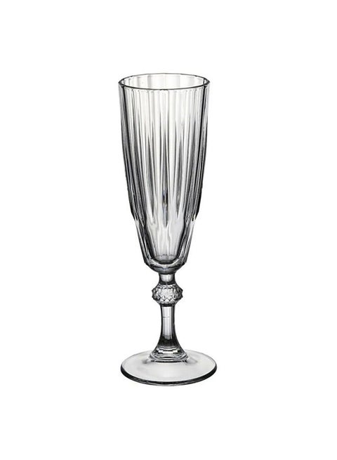 Diamond Champagne Flute Set Of 6 Clear