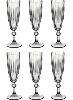 Diamond Champagne Flute Set Of 6 Clear - pnsku/N70105217V/45/_/1725187089/3fbad55c-54b4-4010-8599-a55b85b66636