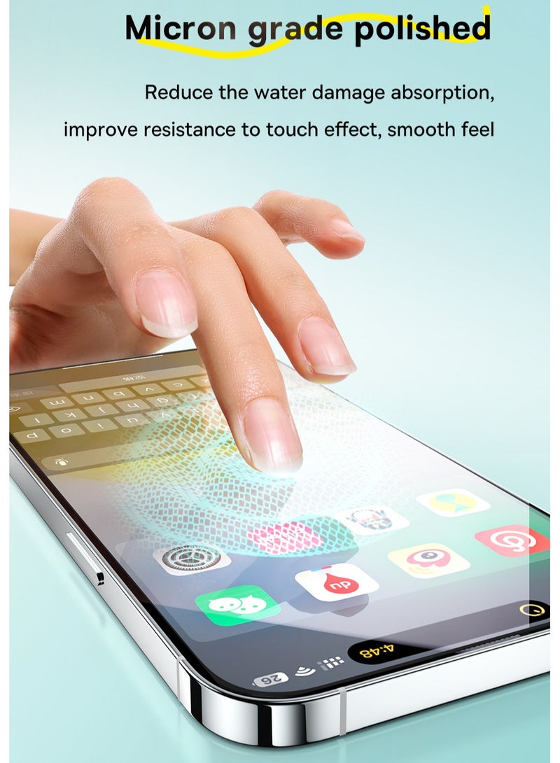 Baseus Sapphire Series Full-Coverage Hd Tempered Glass Screen Protector (With Built-In Dust Filter) For iP 16 Pro, / 6.3 Clear (Pack Of 1, With Cleaning Kit And Dust-Proof Installation Tool) Clear - Image 2