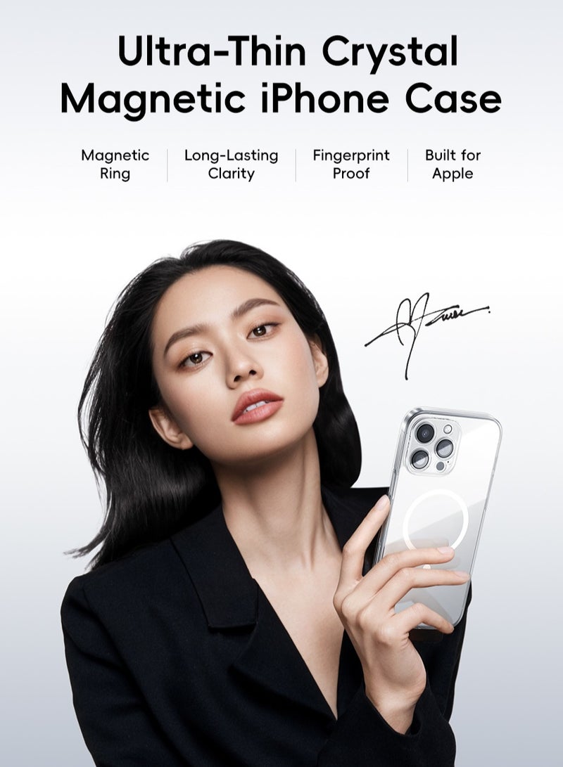 Baseus - Crystal Series Magnetic Phone Case For iP 16 Pro Max / 6.9 Clear - Image 1