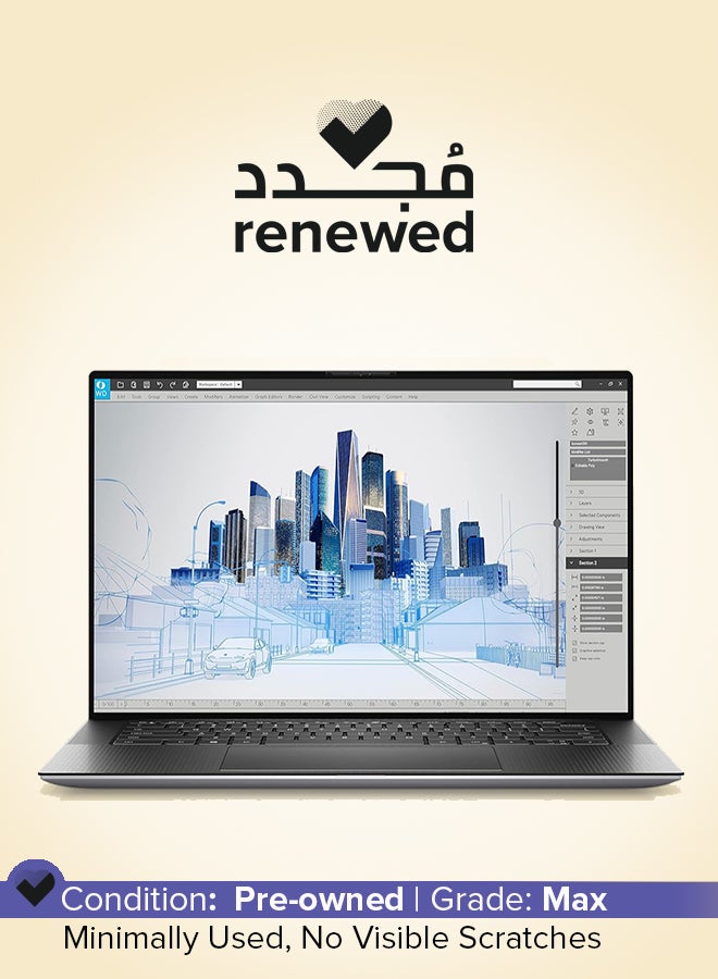DELL Renewed - Precision 5560 With 15.6-Inch Full Hd IPS Screen Display,Intel Core I7-11850H/8-Core/32GB RAM/1TB SSD/NVIDIA 4 GB Graphics/Windows 11 Pro English/Arabic Silver  - Image 1