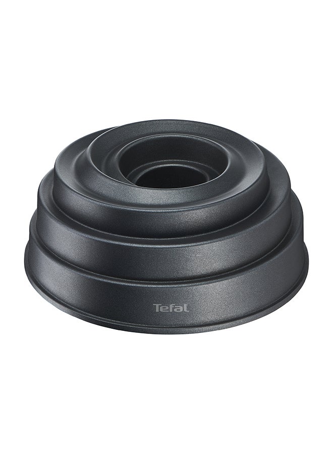 Tefal TEFAL Baking Mold | Geometric Bundt Pan 25 cm | Perfectly Even Golden-Brown Results | Non-Stick Coating Inside and Out | Easy Cleaning | Black | Modern Spiral Cake Pan | 2 Years Warranty | J3030404 Black 25cm - Image 1