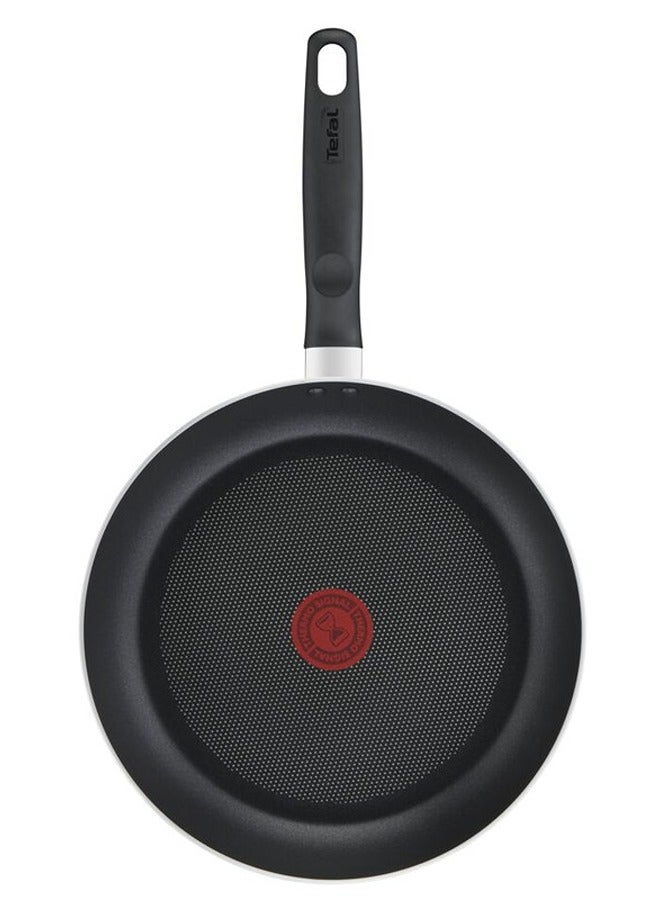 Tefal - TEFAL Cookware Set of 7 Pieces | Super Cook | Frypan 24 cm/Saucepan 18 cm+lid/Stewpot 24 cm+Lid/Spoon/Slotted Spatula | Non-Stick with Thermo Signal | Aluminium | Black | 2 Years Warranty | B459S784 Black 24cm - Image 1