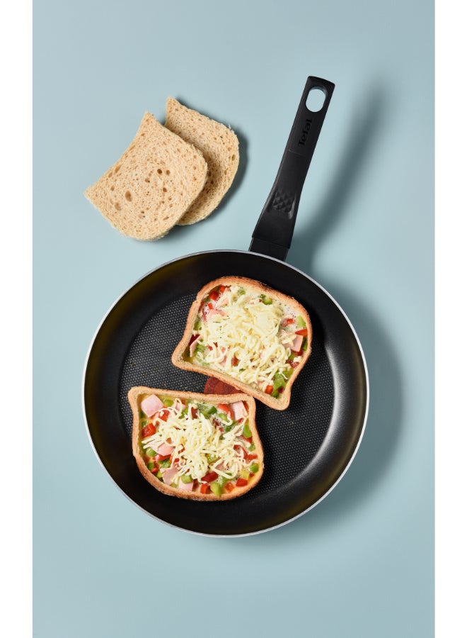 تيفال TEFAL مقلاة 24 سم | تنظيف سهل | ألومنيوم | طلاء غير لاصق | مؤشر حرارة Thermo Signal | قاعدة توزيع الحرارة | أواني طهي آمنة وصحية | صنع في فرنسا | أحمر | ضمان لمدة سنتين | B5720453 24 cmسم - Image 4