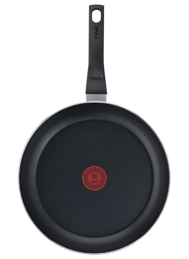 تيفال TEFAL مقلاة 24 سم | تنظيف سهل | ألومنيوم | طلاء غير لاصق | مؤشر حرارة Thermo Signal | قاعدة توزيع الحرارة | أواني طهي آمنة وصحية | صنع في فرنسا | أحمر | ضمان لمدة سنتين | B5720453 24 cmسم - Image 3