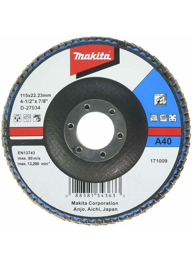 Makita D-27056 Flap Disc - Aluminium Oxide - pnsku/N70105297V/45/_/1725197673/4e4d4c27-f945-4c0a-bdfd-5054d76920d1