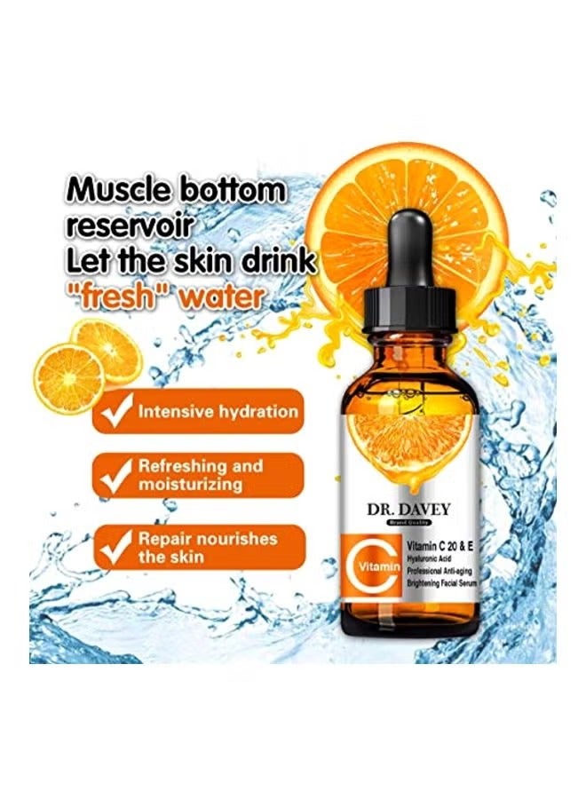 دكتور دافي سيروم فيتامين سي للوجه - سيروم فيتامين سي المضاد للشيخوخة مع حمض الهيالورونيك وفيتامين E للوجه - Image 5