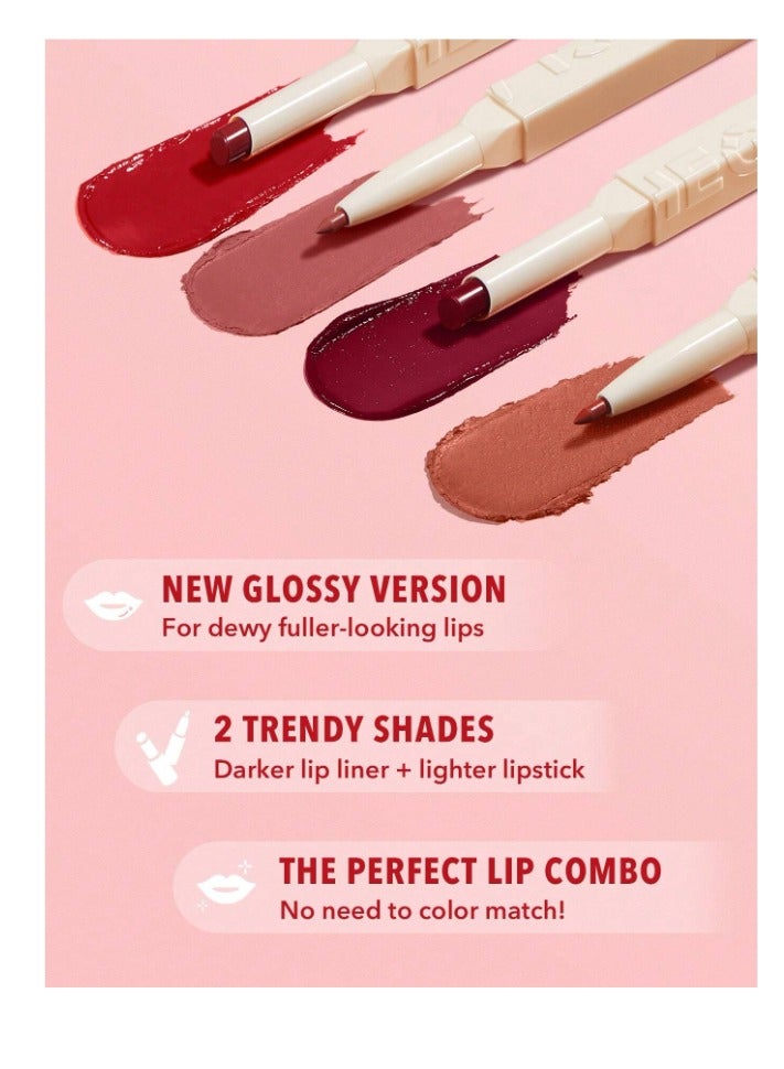 SHEGLAM 101 Sheer Tinted Lipstick & Liner Duo- Cinna-Swirl - Image 5