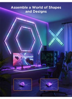 Govee X Evangelion Gaming Wall Light, RGBIC Color Support, 12 Light Sections & 8 Connectors, High-Level DIY Customization, Sci-fi-like Smart Control Features, Wi-Fi + Bluetooth Connectivity | H6063  - Image 3