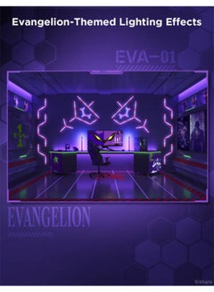 Govee X Evangelion Gaming Wall Light, RGBIC Color Support, 12 Light Sections & 8 Connectors, High-Level DIY Customization, Sci-fi-like Smart Control Features, Wi-Fi + Bluetooth Connectivity | H6063  - Image 5