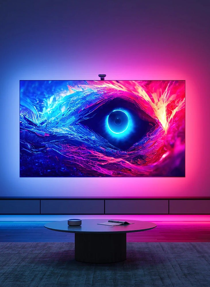 Govee TV Backlight T2 Lighting, With Dual Cameras, Suitable for 75-85 inch, 5m/16.40ft 4 Sections Length, RGBIC Color, 12 Volts, 48 Watts, 2.4GHz Wi-Fi + Bluetooth Connectivity, Black | H605C - Image 2