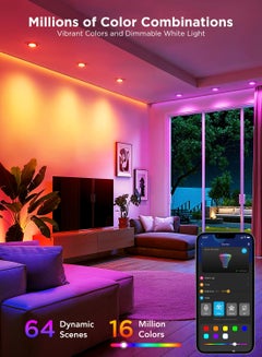 Govee RGBWW Smart Light Bulbs, 400lm Lumens, 2700K-6500K Color Temperature, 4.8W Wattage, 2.4GHz Wi-Fi + Bluetooth Connectivity, App & Voice Control Methods, White | H600D 2-PCK  - Image 2