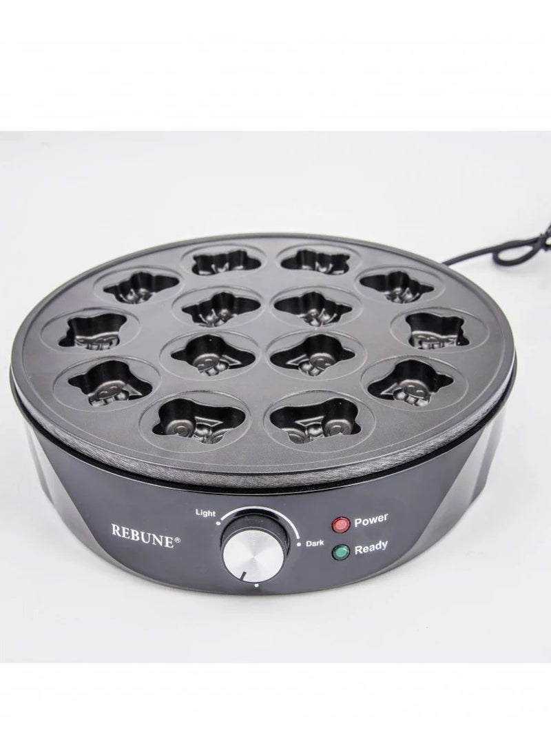 REBUNE Butterfly Pancake Maker, 1200 W RE-5-062 Black - Image 1