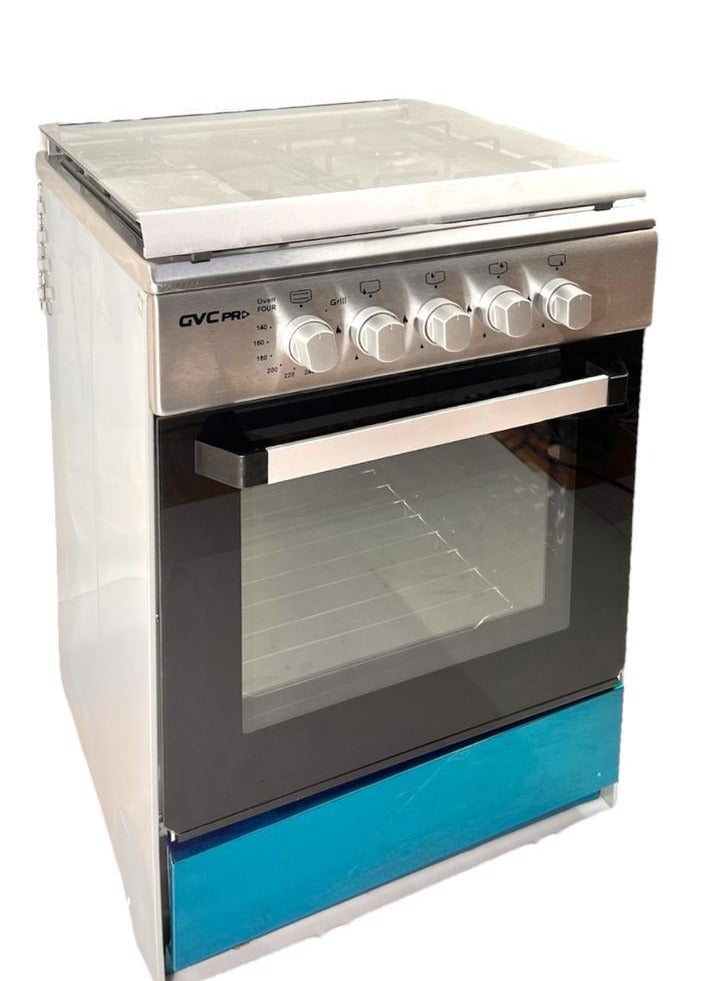 جي في سي برو GVC PRO Stainless Steel gas oven - 4 burners, full safety, 55*55 - GVCO-5555-EG-1 GVCO-5555-EG-1 STEEL  - Image 1