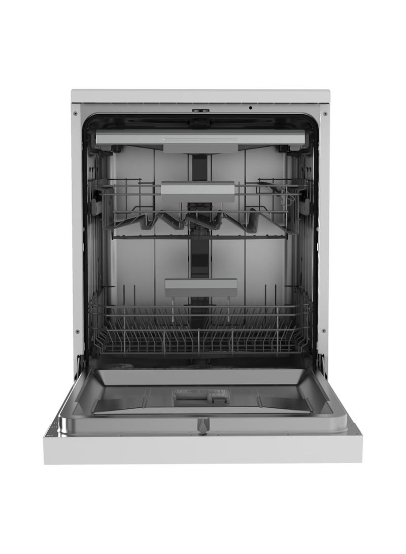 Midea Smart Freestanding Dishwasher, 14 Place Settings, 8 Programs, Wi-Fi, Delay Start & Half Load Function, Silent & High Energy Efficient, Rapid Wash, Child Lock, Self Cleaning WQP14-W7633CS Silver - Image 4