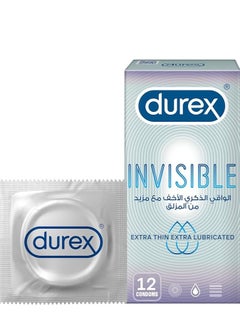 Invisible Extra Thin And Extra Lubricated Condom Pack Of 12