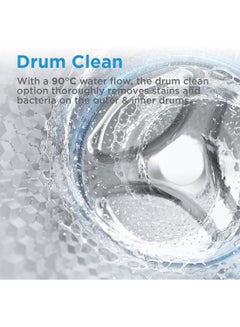 Midea 8/6 KG Smart Washer Dryer With BLDC Inverter Motor, 1400 RPM, Fully Automatic Front Load Washing & Drying Combo, 14 Programs-Quick Wash/Steam Care/Auto Clean MF200D80WBW-GCC White  - Image 3