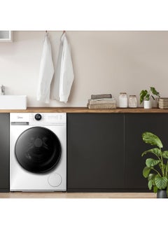 Midea 8/6 KG Smart Washer Dryer With BLDC Inverter Motor, 1400 RPM, Fully Automatic Front Load Washing & Drying Combo, 14 Programs-Quick Wash/Steam Care/Auto Clean MF200D80WBW-GCC White  - Image 5