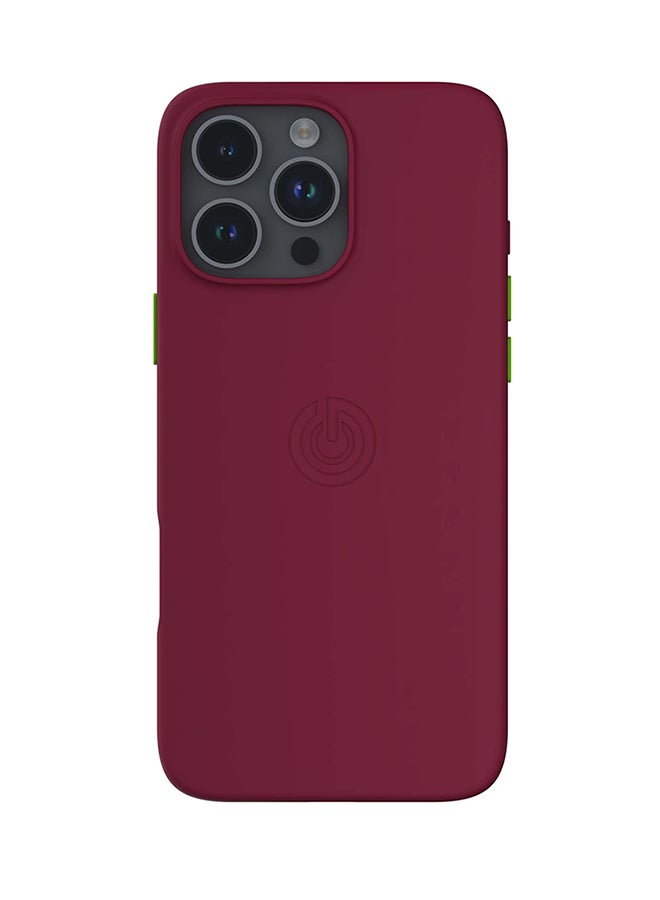 Goui iPhone 16 Pro Max Case | Full-Coverage | MagSafe | Wireless Friendly | Colorful | Soft Touch | Magnetic Design for Mount Maroon