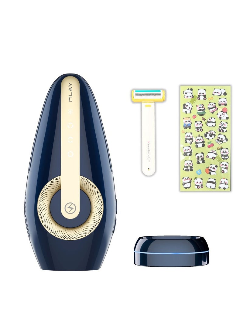 MLAY T17 Laser Hair Removal, Ice Cooling At-Home Laser Epilator, Mini Portable Wholebody Hair Remover Machine for Women Men(With Disinfection Base)  - Image 1