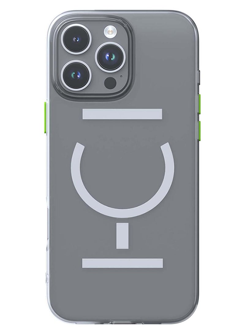 Goui iPhone 16 Pro Max Case | Full-Coverage | MagSafe | Wireless Friendly | Colorful | Soft Touch | Magnetic Design for Mount Transparent