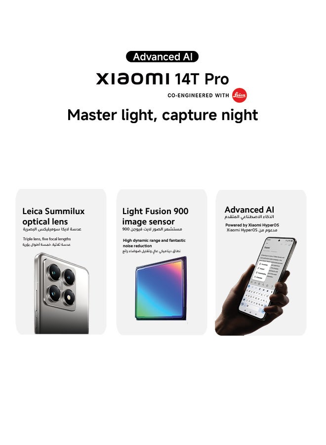 Xiaomi - 14T Pro Dual SIM+eSIM Titan Blue 12GB RAM 512GB 5G - Global Version - Image 1
