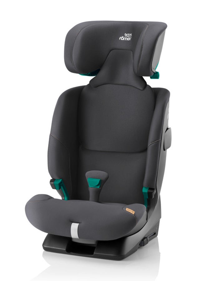 بريتاكس رومر - Advansafix Pro Car Seat For 15 Months To 12 Years, Forward Facing, Isofix 5 point Safety Harness - I-Size Safety Standards - Midnight Grey - Image 1