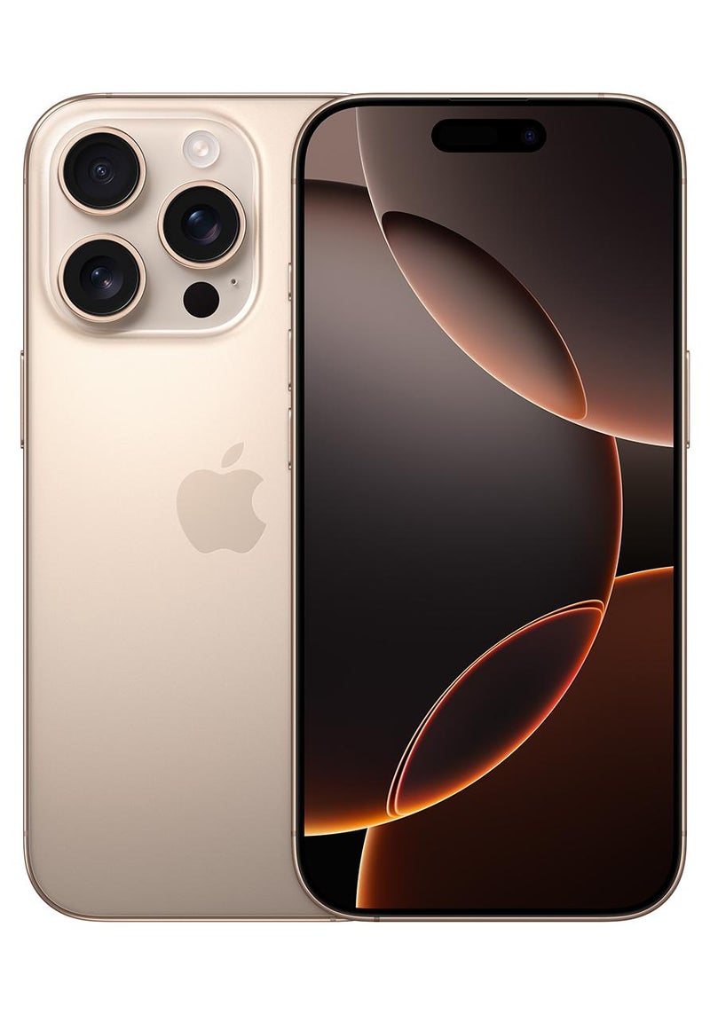 ابل  آيفون 16 برو 256 جيجا بايت تيتانيوم صحراوي 5G مع فيس تايم - نسخة الشرق الأوسط - Image 1