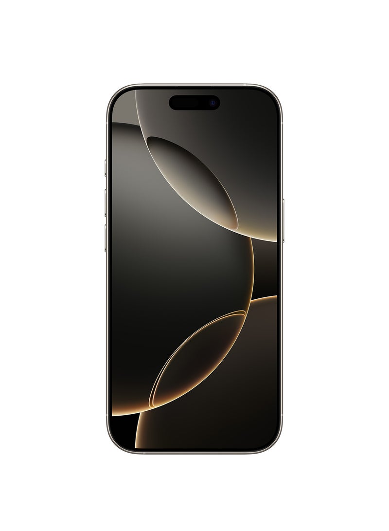 أبل - آيفون 16 برو 128 جيجا بايت تيتانيوم طبيعي 5G مع فيس تايم - نسخة الشرق الأوسط - Image 1